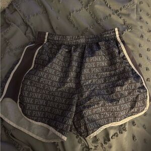 PINK Victoria's Secret Gray and White Athletic Shorts